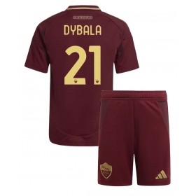 AS Roma Paulo Dybala #21 Hemmakläder Barn 2024-25 Kortärmad (+ Korta byxor)